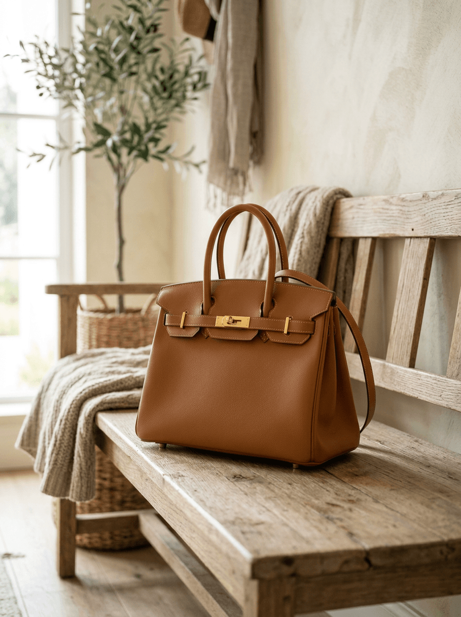 Leather bag · Bags — on-model catalogue example generated with Zeroshoot